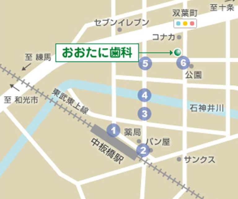 おおたに歯科への地図